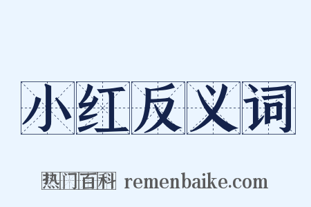 小红反义词是什么意思的图片